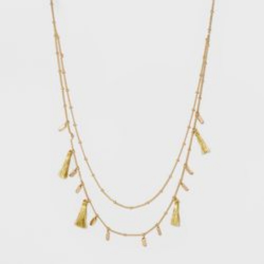 *3 For 20* Gold Layered Necklace With Tassels